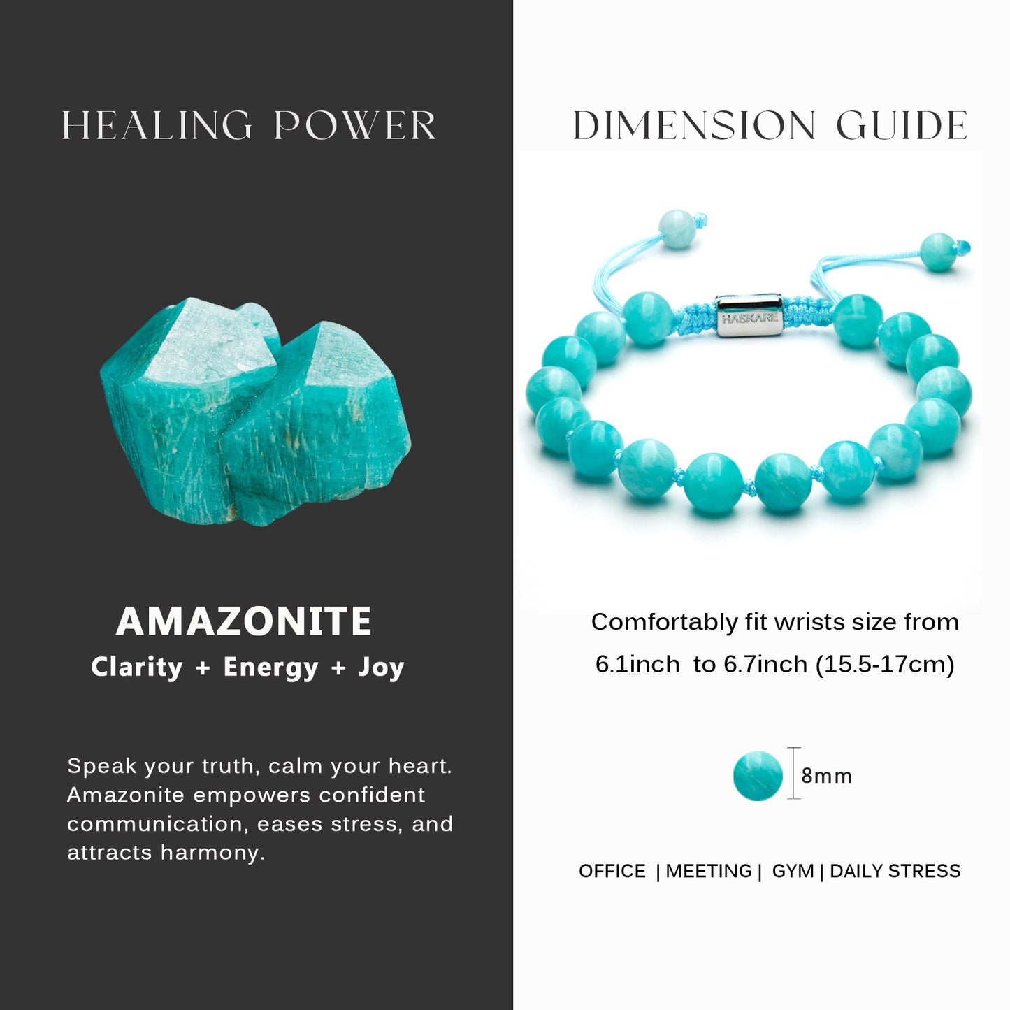 Amazonite Beads Bracelet (8mm)