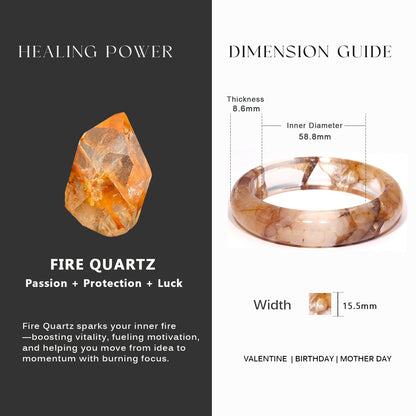 21  Natural Fire Quartz Bangle