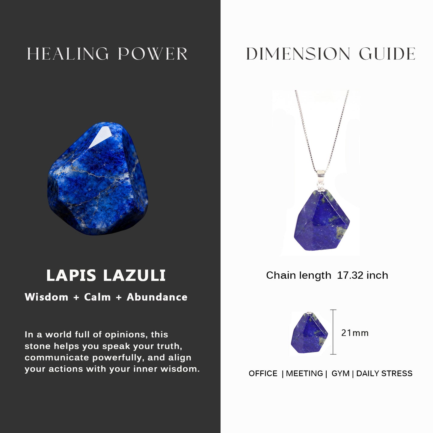 Lapis Lazuli Unique Pendant Sterling Silver