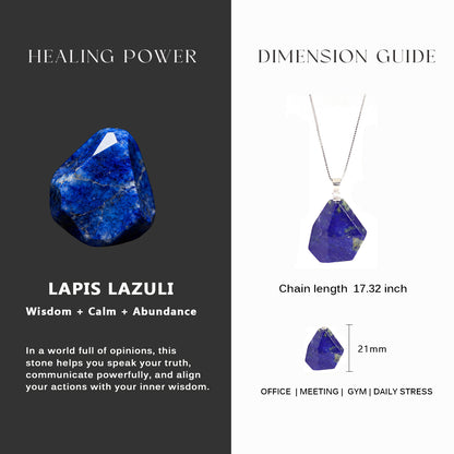 Lapis Lazuli Unique Pendant Sterling Silver