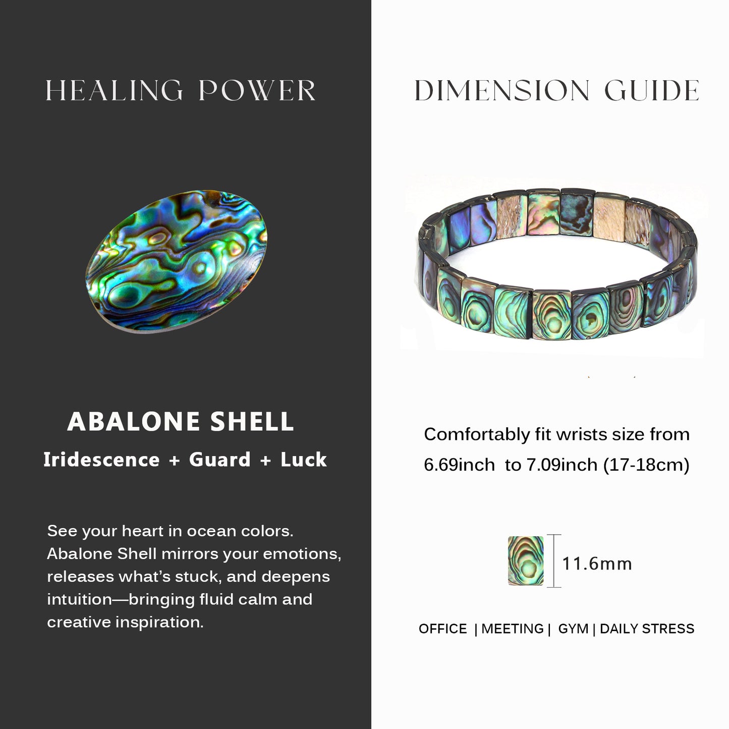 Small Rectangular Abalone Shell