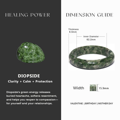 23  Natural Diopside Bangle