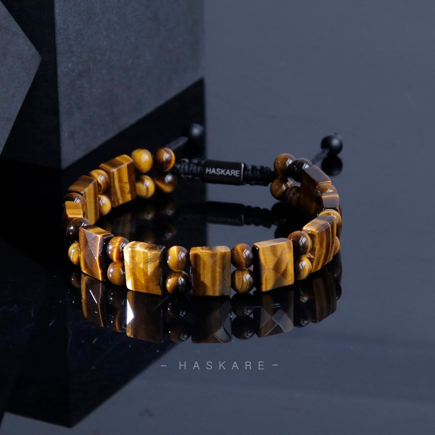 Tiger Eye Flatbead Track Bracelet