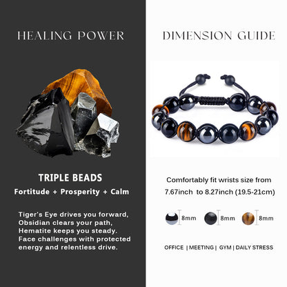 Triple Prtoection Beaded Bracelet (10mm)