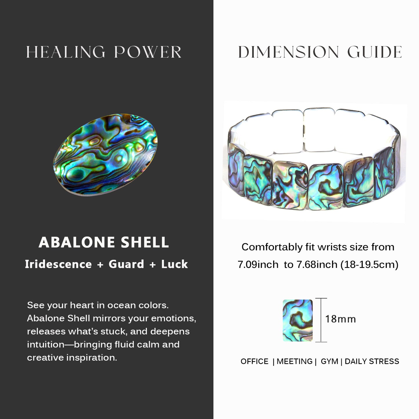 Rectangular abalone shell