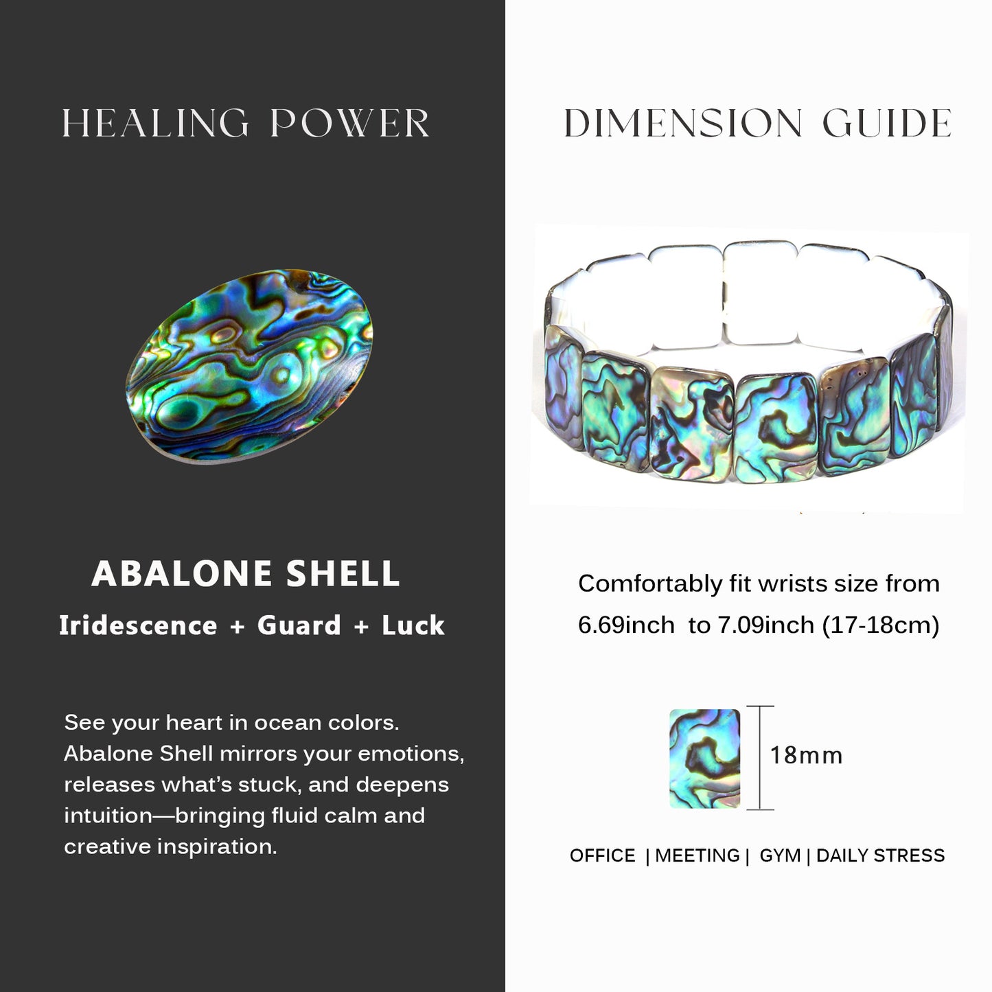 Rectangular abalone shell