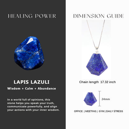 Lapis Lazuli Unique Pendant Sterling Silver