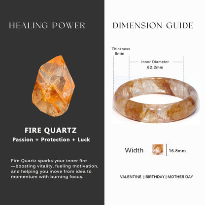 25  Natural Fire Quartz Bangle