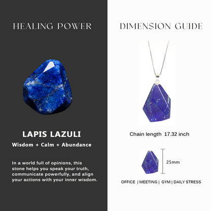 Lapis Lazuli Unique Pendant Sterling Silver