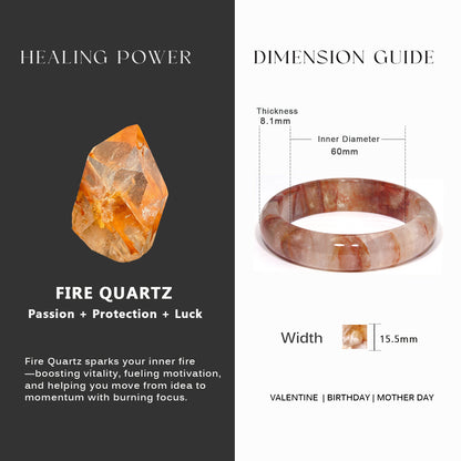 27  Natural Fire Quartz Bangle