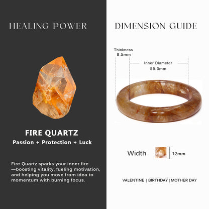 28  Natural Fire Quartz Bangle
