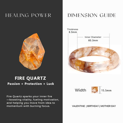 29  Natural Fire Quartz Bangle