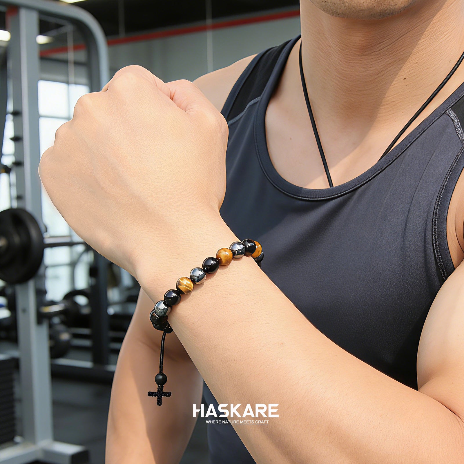 Triple Protection Cross Beads Bracelet - HASKARE