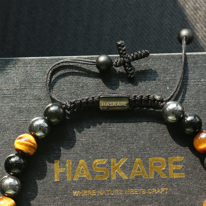 Triple Protection Cross Beads Bracelet