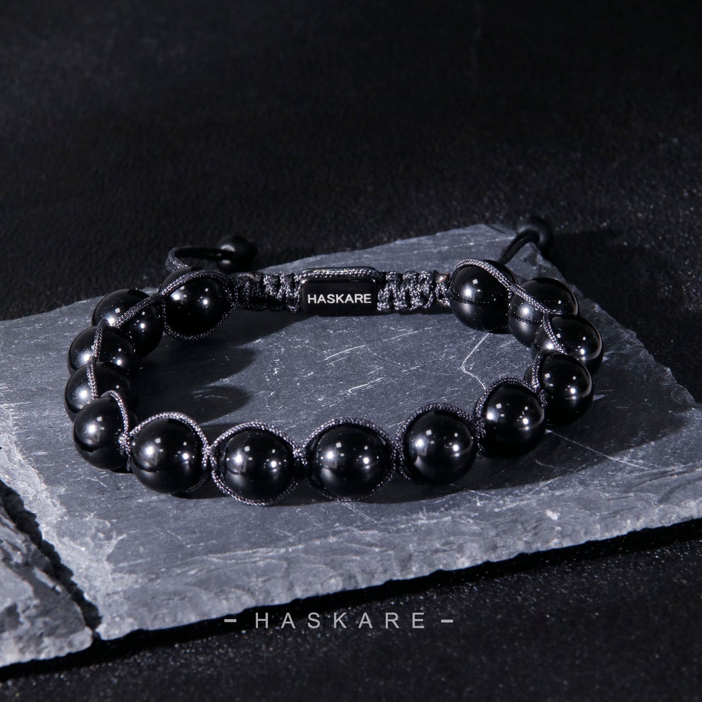 Black Obsidian Bead Bracelet (10mm)