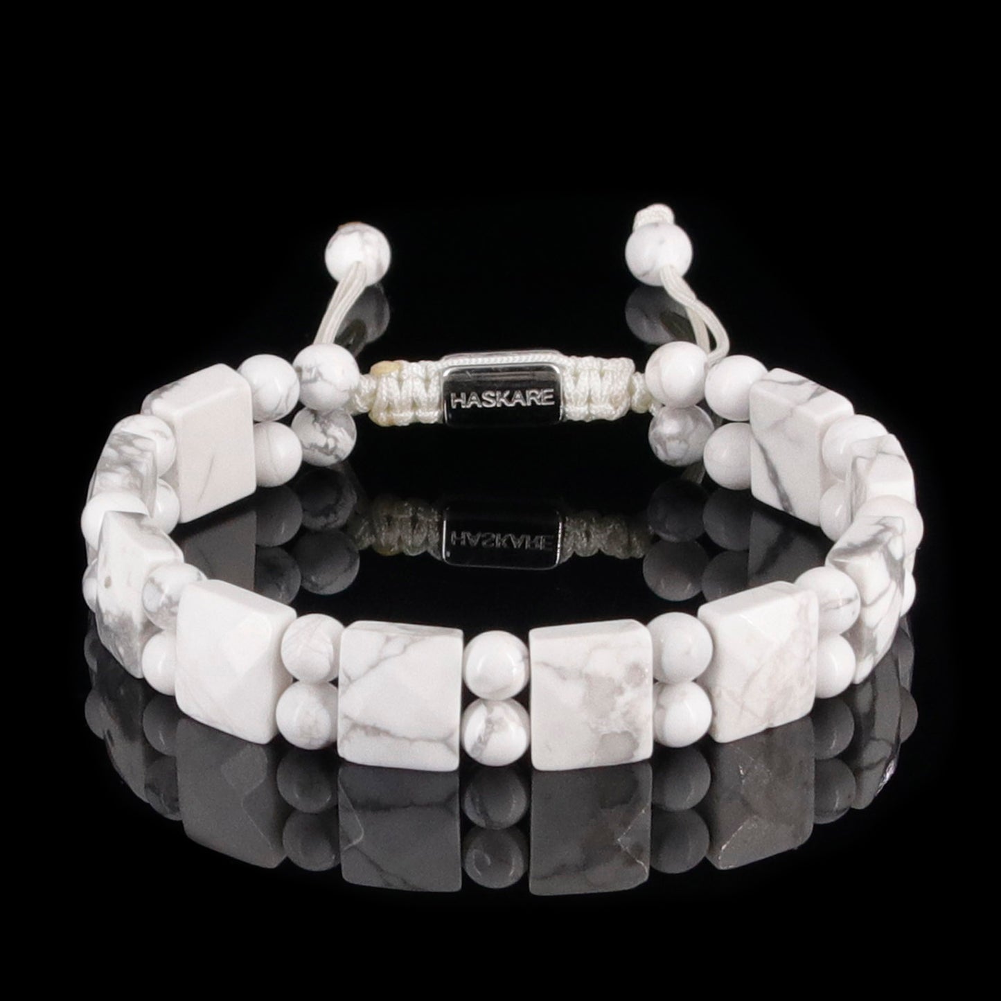 Howlite Flated Bracelet for Mens