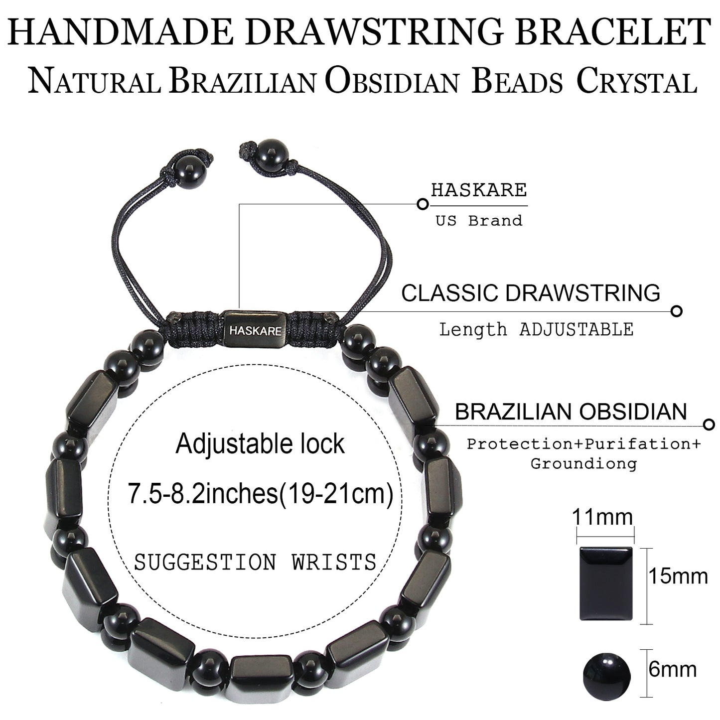 Bold Black Obsidian for Men (Large)