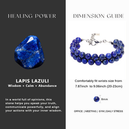 Blue Beaded Bracelet for Men