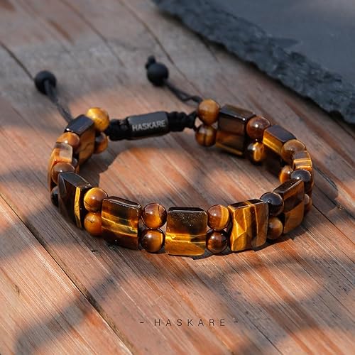 Tiger Eye Flated Bead Bracelet