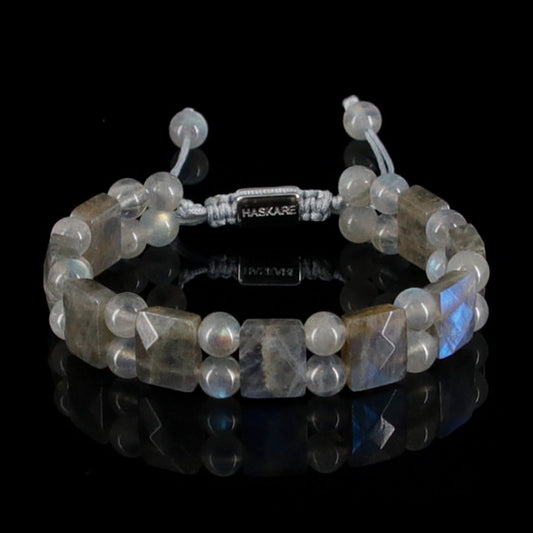 Labradorite Flatbead Track Bracelet