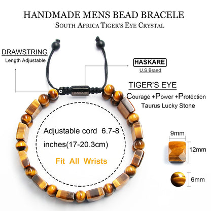 Tiger Eye Flatbead Track Bracelet