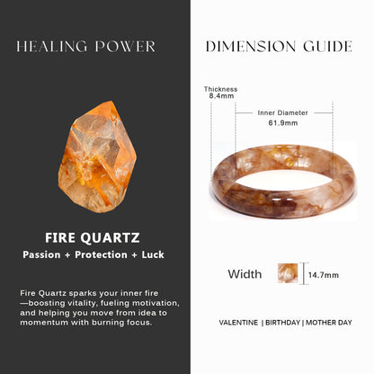 30  Natural Fire Quartz Bangle
