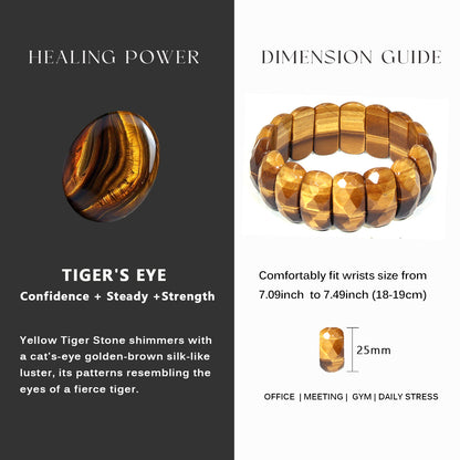 Yellow Tiger Diamond-Shaped Bracelet