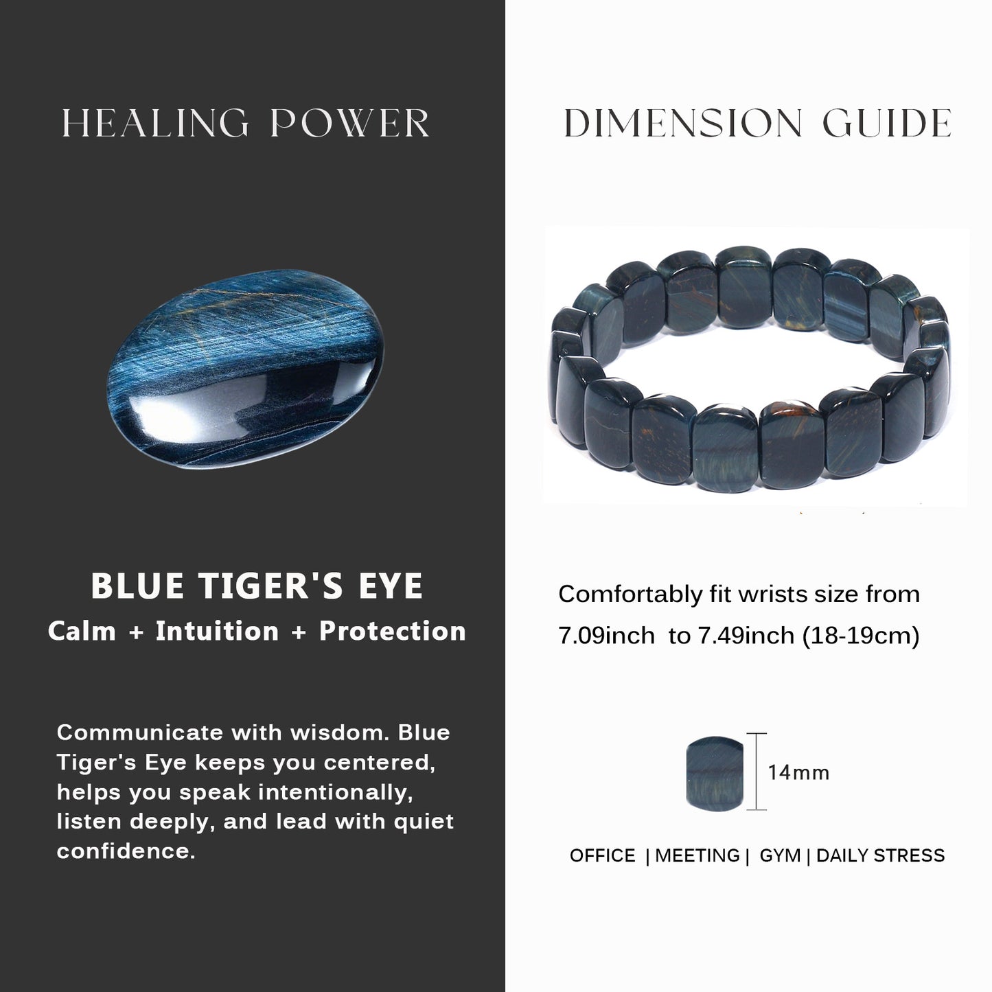 Blue Tiger's Eye Bracelet