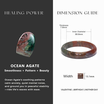 35  Ocean Agate Calm Wave Collection