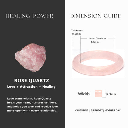 39  Natural Rose Quartz Bangle