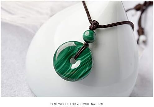 Genuine Stone Pendant Malachite Necklace