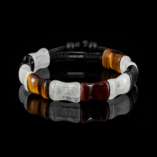 Colorful Tiger White Crystal Bracelet