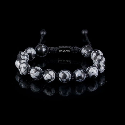 Snowflake Obsidian Bracelet (10mm)