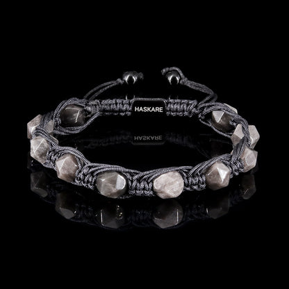 Silver Obsidian Multi-facted Bracelet