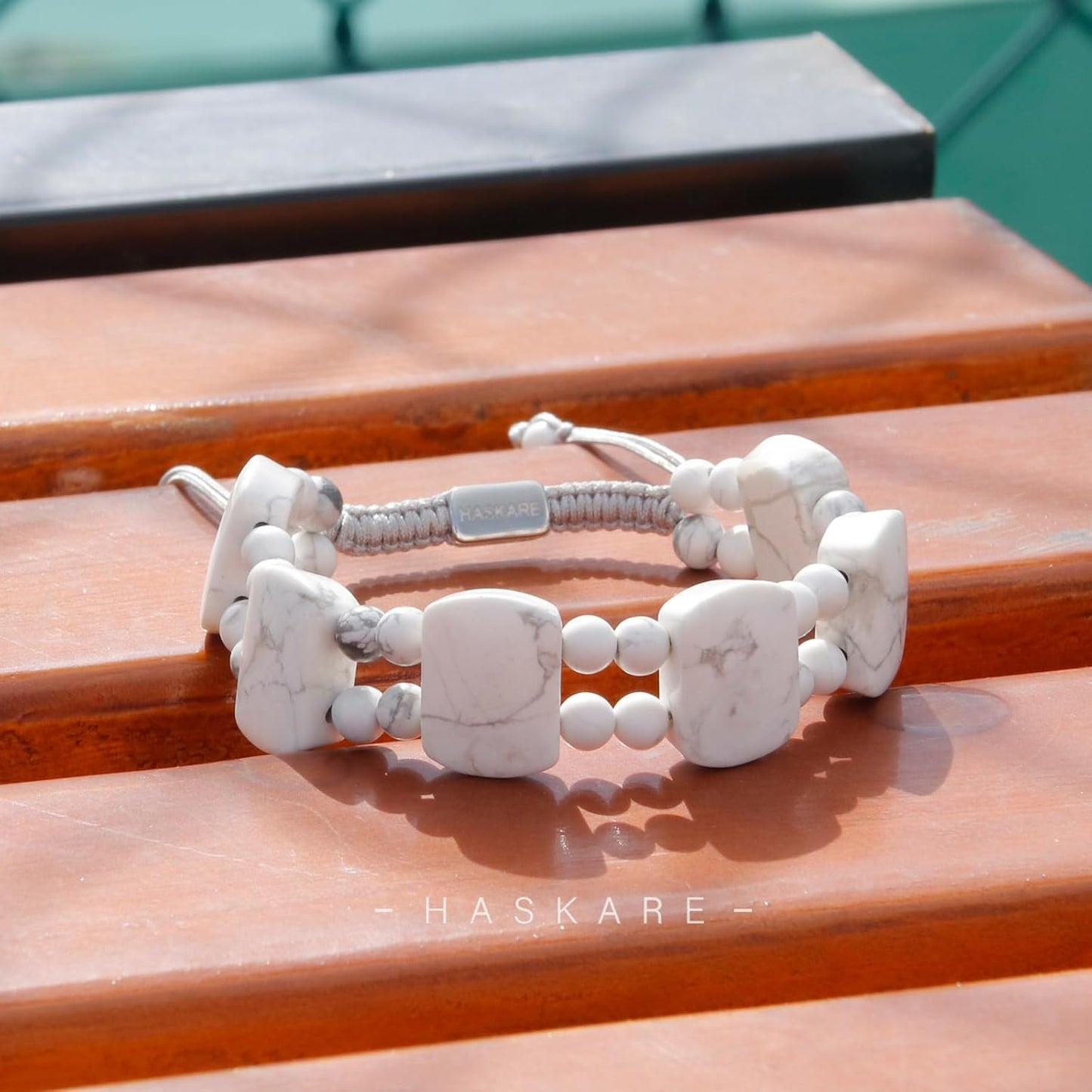 7.5"Men Howlite Beaded Bracelets