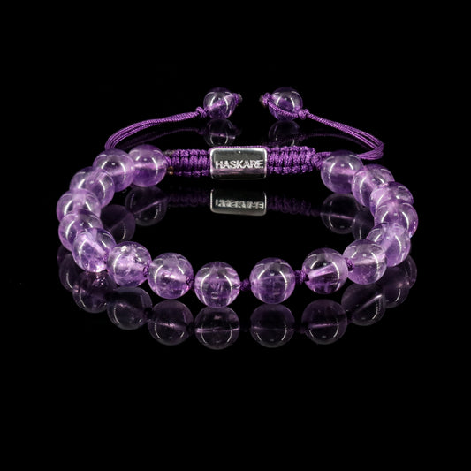 Amethyst Beads Bracelet (8mm)
