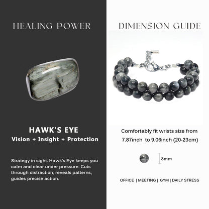 Mens Hawk Eye Bracelet 7.5"