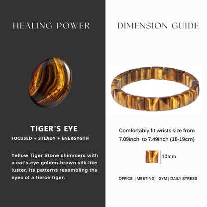 Yellow Tiger Small Square Bracelet