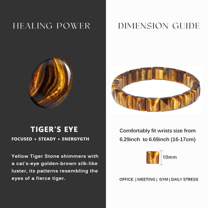 Yellow Tiger Small Square Bracelet