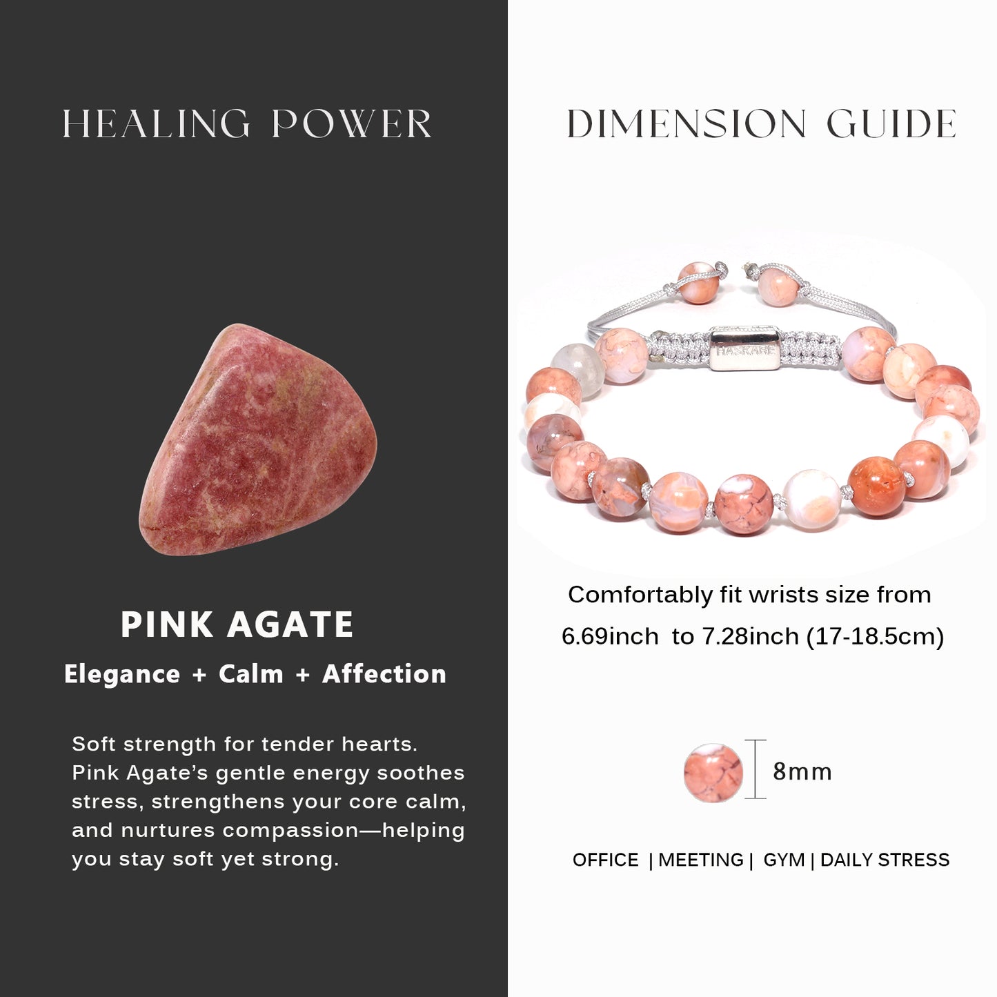 Pink Agate Bracelet