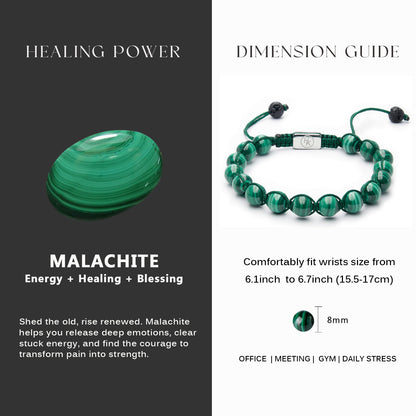 Malachite Beads Bracelet (8mm)