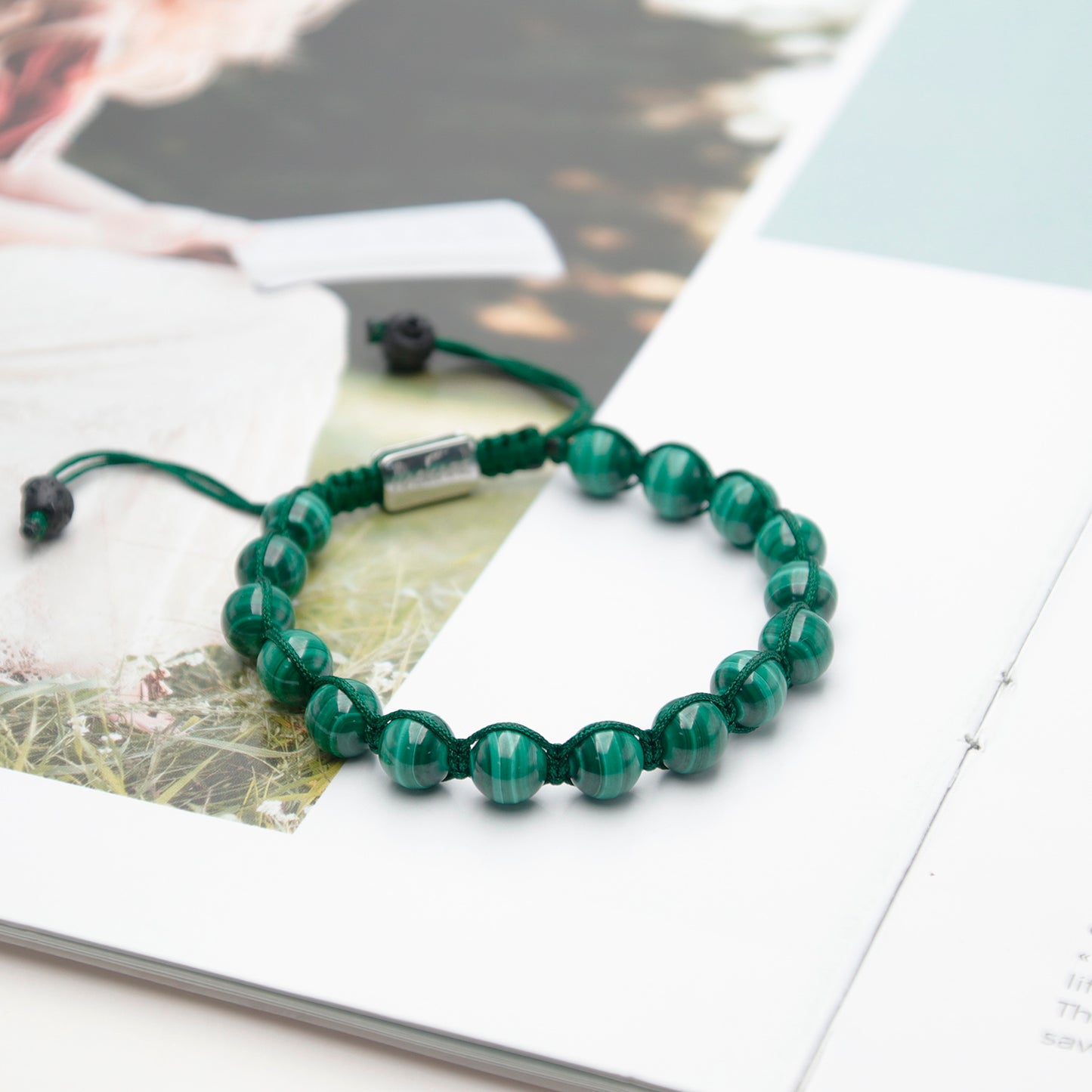 Malachite Beads Bracelet (8mm)