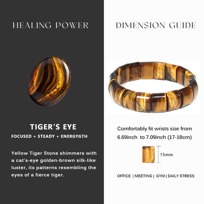 Yellow Tiger Round Bracelet