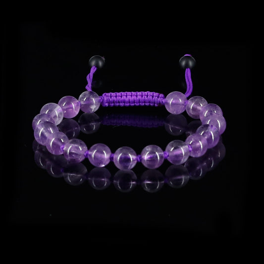 Amethyst Beads Bracelet (8mm)