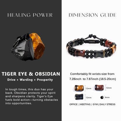 Multicolor Tiger Eye Bamboo Bracelet