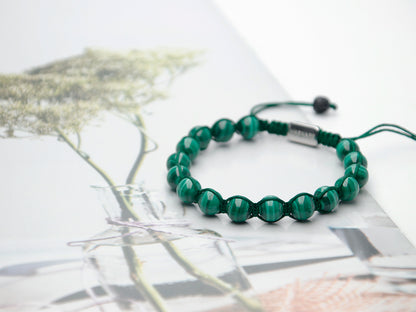 Malachite Beads Bracelet (8mm)