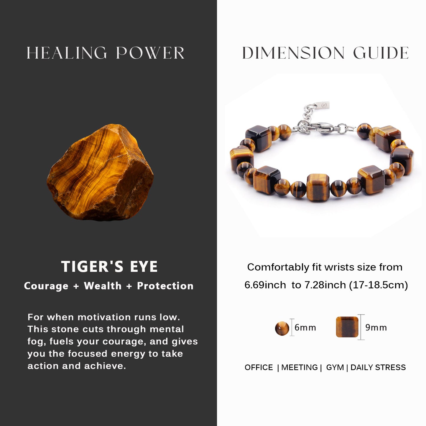 tiger eye bracelet cube bracelet