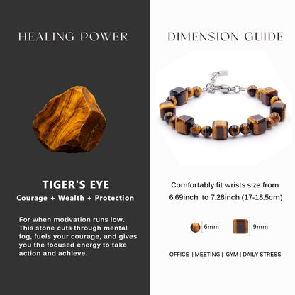 tiger eye bracelet cube bracelet