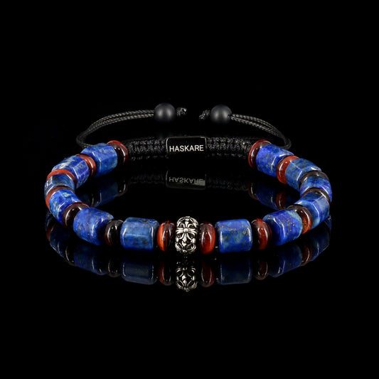 Lapis Lazuli Bamboo-Knot Bracelet