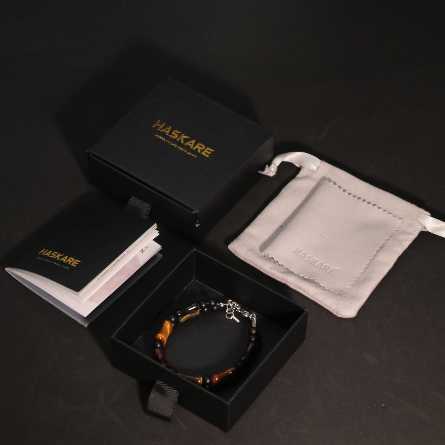 7.5"Multicolored Tiger Eye Durable Wire Bracelet